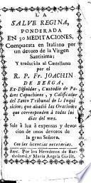 La Salve Regina ponderada en 30 meditaciones