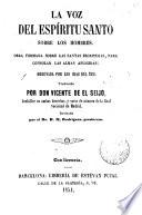 La voz del espíritu Santo sobre los hombres