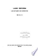Land Reform, Land Settlement, and Cooperatives