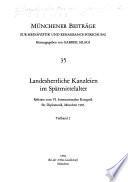 Landesherrliche Kanzleien im Spätmittelalter