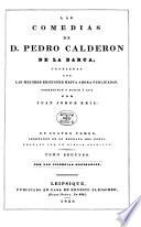 Las comedias de Pedro Calderon de la Barca