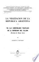 Las comunidades vegetales de la depresión del Salado (Provincia de Buenos Aires)