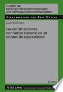 Las construcciones con verbo soporte en un corpus de especialidad