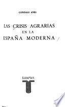 Las crisis agrarias en la España moderna