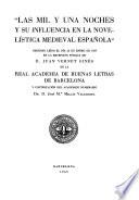 Las mil y una noches y su influencia en la novelística medieval española