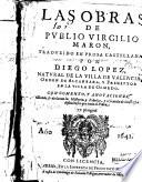 Las obras de Publio Virgilio Maron