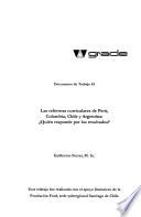 Las reformas curriculares de Perú, Colombia, Chile y Argentina