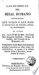 Las rúbricas del Misal Romano reformado