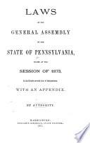 Laws of the General Assembly of the Commonwealth of Pennsylvania