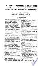 Le Droit maritime français