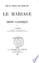 Le mariage en droit canonique