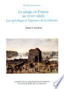 Le péage en France au XVIIIe siècle