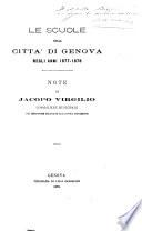 Le Scuole Della Citt ̉di Genova Negli Anni 1877-1878. Note