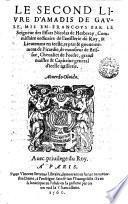 Le Second livre d'Amadis de Gaule
