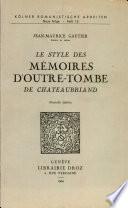 Le style des Mémoires d'outre-tombe de Chateaubriand
