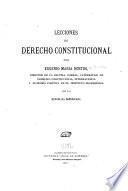 Lecciones de derecho constitucional