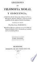 Lecciones de filosofía moral y elocúencio, 1