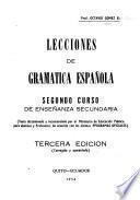 Lecciones de gramática española