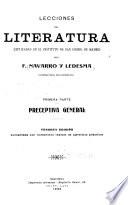 Lecciones de literatura explicadas en el Instituto de San Isidro, de Madrid
