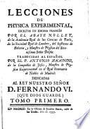 Lecciones de physica experimental escritas en francés