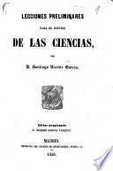 Lecciones preliminares para el estudio de las ciencias