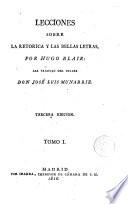 Lecciones sobre la retorica y las bellas letras