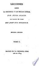 Lecciones sobre la retorica y las bellas letras, por Hugo Blair
