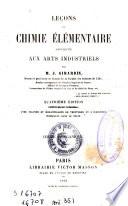 Lecons de chimie elementaire