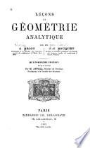 Leçons de géométrie analytique