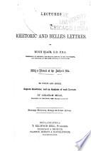 Lectures on Rhetoric and Belles Lettres