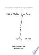 Leer a Valle-Inclán en 1986