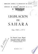 Legislación de Sahara