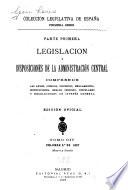 Legislación y disposiciones de la administración central