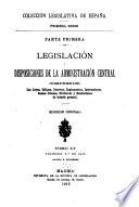 Legislación y disposiciones de la administración central