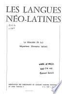 Les Langues néo-latines