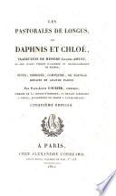 Les pastorales de Longus, ou Daphnis et Chloé
