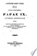 Letras apostólicas del Santísimo Padre Pio IX, Papa por la Divina Providencia ordenando un concilio ecuménico