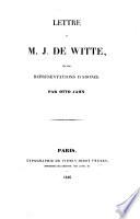 Lettre à M. J. de Witte sur les représentations d'Adonis