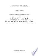 Léxico de la alfarería granadina