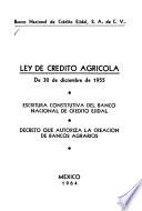 Ley de crédito agrícola de 30 de diciembre de 1955