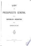 Ley de presupuesto general de la República Argentina