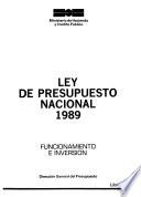 Ley de presupuesto nacional