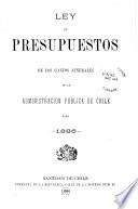 Ley de presupuestos de entradas y gastos ordinario de la administracion publica de Chile