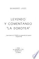 Leyendo y comentando La Dorotea