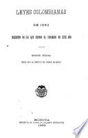 Leyes colombianas de 1892