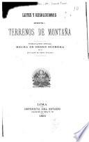 Leyes y resoluciones referentes à terrenos de montaña