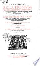 LIBER SINGULARIS RELATIONVM PRO ADSESSORATU HABITARUM