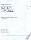 Library of Congress Subject Headings
