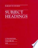 Library of Congress Subject Headings