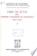 Libro de actas del Supremo Congreso de Venezuela